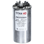 Titan HD Round Dual Capacitor, 35+5MFD, 440/370V