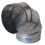 6" 90 deg Adjustable Metal Elbow, 30 ga